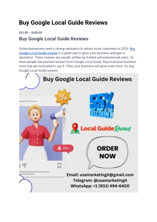 The Best Platforms to Buy Google Local Guide Reviews in 2025