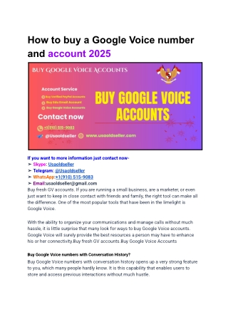 How to buy a Google Voice number and account 2025