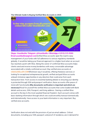 The Ultimate Guide to Buying Verified Wise Accounts in 2025