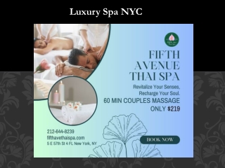 Luxury Spa NYC