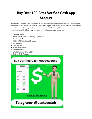 Buy Verified Cash App Account