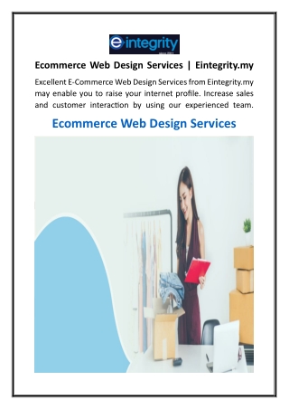 Ecommerce Web Design Services  Eintegrity.my