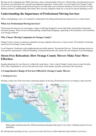 Stress-Free Relocation: How Orange County Movers Make Your Move Effortless