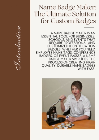 Name Badge Maker The Ultimate Solution for Custom Badges