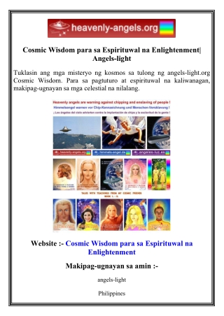 Cosmic Wisdom para sa Espirituwal na Enlightenment  Angels-light