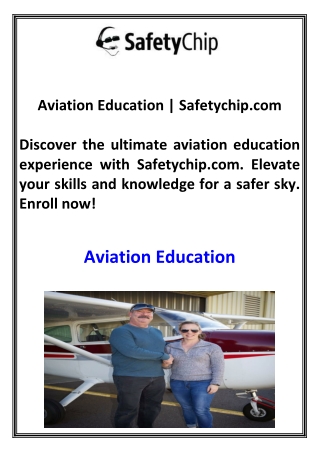 Aviation Education  Safetychip.com