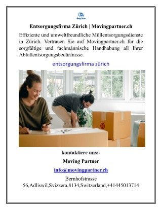 Entsorgungsfirma Zürich  Movingpartner.ch