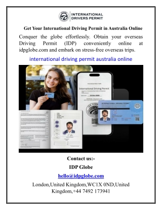 Get Your International Driving Permit in Australia Online