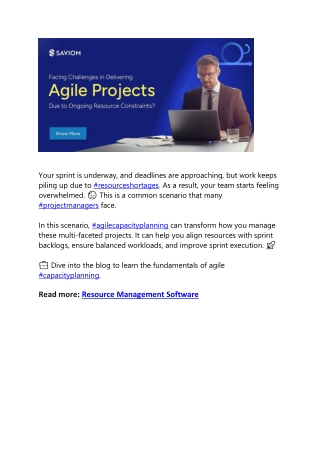 Agile Capacity Planning