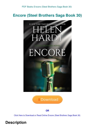PDF Books Encore (Steel Brothers Saga Book 30)
