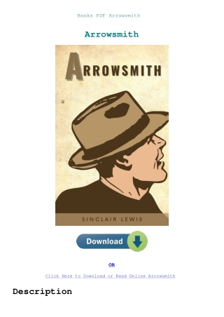 Books PDF Arrowsmith