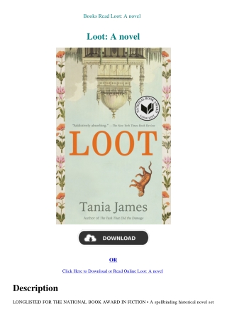 Books Read Loot A novel