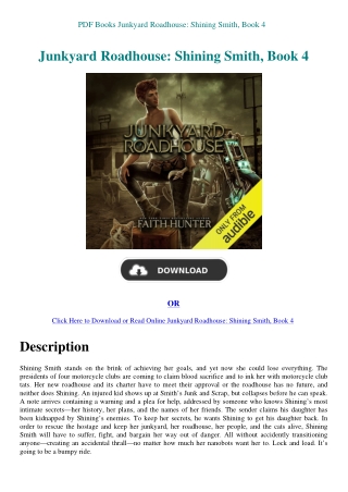 PDF Books Junkyard Roadhouse Shining Smith  Book 4
