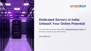 Enhance Your Digital Presence with India's Premier Dedicated Servers