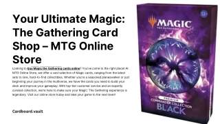 MTG Online Store: Your Magic Card Hub
