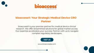 Medical Device CRO | bioaccess® – Your Partner in Regulatory Success
