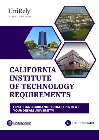 California Institute of Technology requirements
