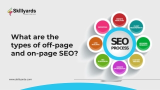What are the types of off-page and on-page SEO