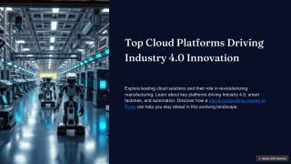 Top Cloud Platforms Driving Industry 4.0 Innovation
