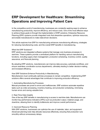 ERP Development for Healthcare_ Streamlining Operations and Improving Patient Care