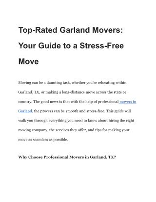 Top-Rated Garland Movers_ Your Guide to a Stress-Free Move