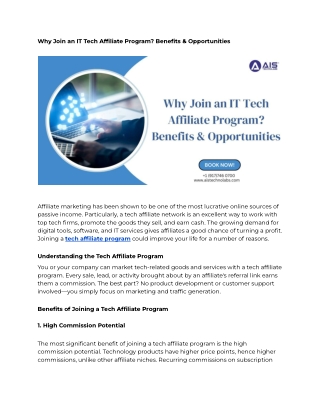 Why Join an IT Tech Affiliate Program? Benefits & Opportunities