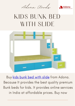kids bunk bed with slide