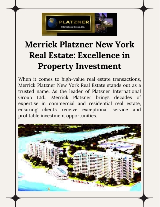 Merrick Platzner New York Real Estate Expertise You Can Trust