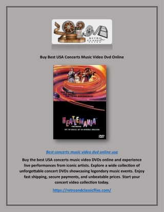 Buy Best USA Concerts Music Video Dvd Online