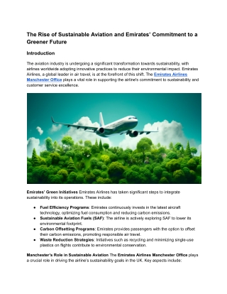 Emirates Airlines Manchester Office