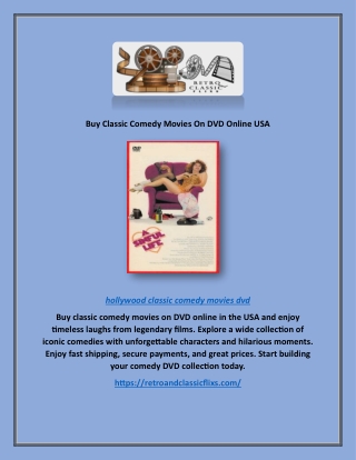 Buy Classic Comedy Movies On DVD Online USA