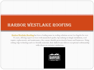 Harbor WestLake Roofing