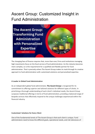The Ascent Group_ Redefining Fund Administration with Customized Professional Insight