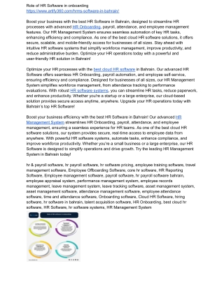 Best HR Software Systems for Bahrain SMEs