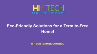 Eco-Friendly Solutions for a Termite-Free Home