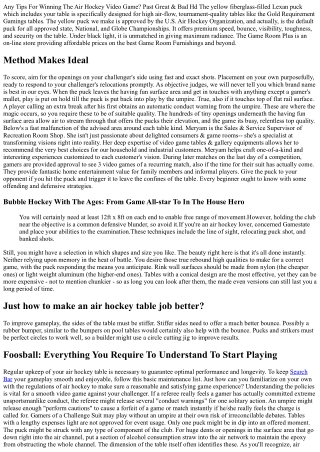 Fx Air Hockey: Exactly How To Play And Win Every Single Time By Robert Rate