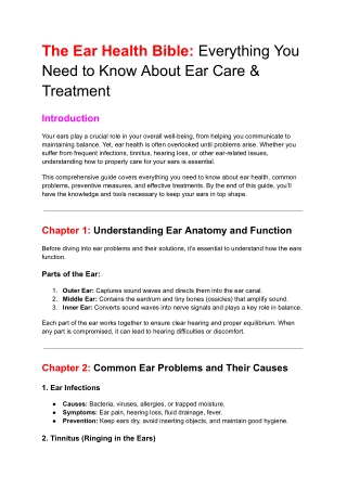 The Ear Health Bible: Everything You Need To Know About Ear Care & Ear Treatment