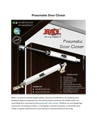 Pneumatic Door Closer