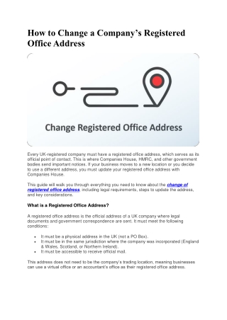 How to Change a Company's Registered Address in the UK