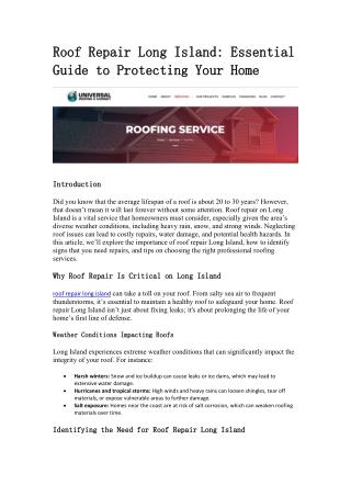 Universal Roofing Chimney