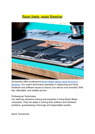 Razer blade  repair Bawshar