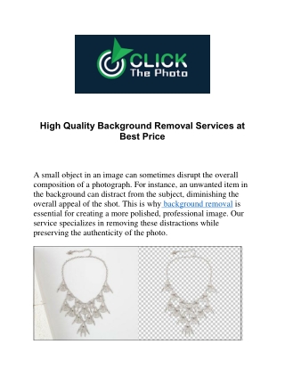 Background Removal Services | Best Background Removal Service Provider.