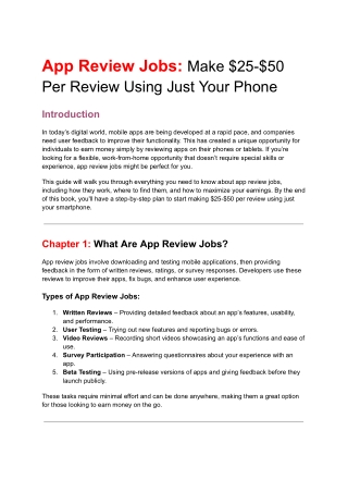 App Review Jobs: Make $25-$50 per hour Review Using just Your Phone