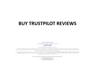 Buy Trustpilot Reviews