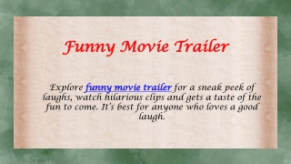 Funny Movie Trailer
