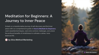 Meditation for Beginners A Journey to Inner Peace