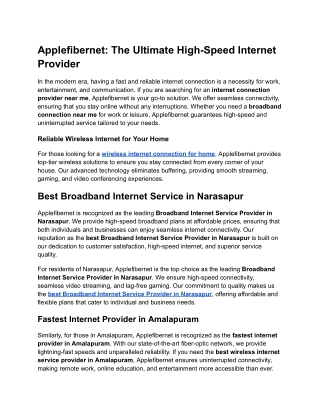 Applefibernet_ The Ultimate High-Speed Internet Provider