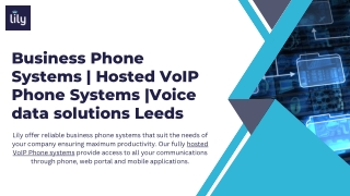 Business Phone Systems  Hosted VoIP Phone Systems Voice data solutions Leeds