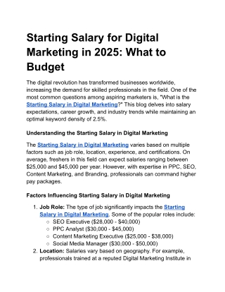 Starting Salary in Digital Marketing_ What to Expect in 2024