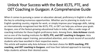 Unlock Your Success with the Best IELTS,